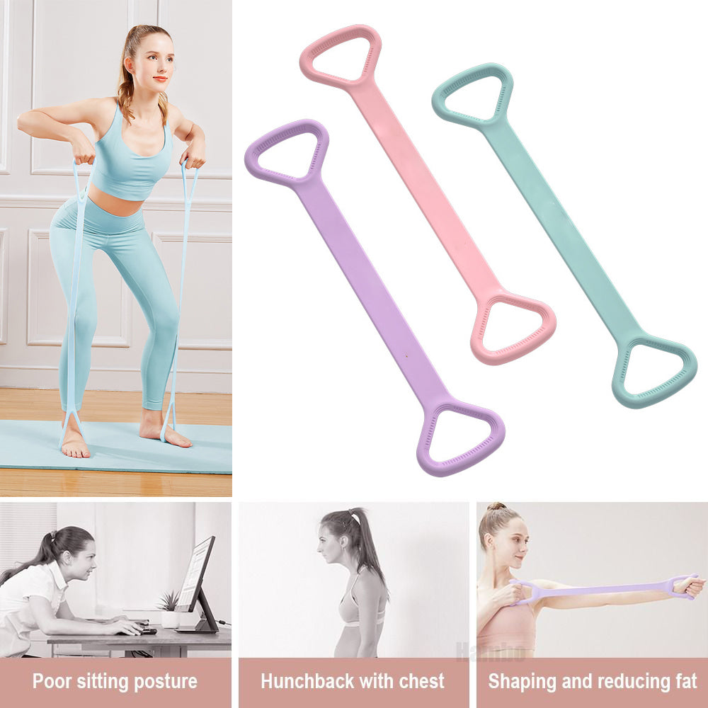 Figure 8 Resistance Band – Ergonomic TPE Stretch Band for Strength Training, Yoga, Posture Correction & Full-Body Fitness